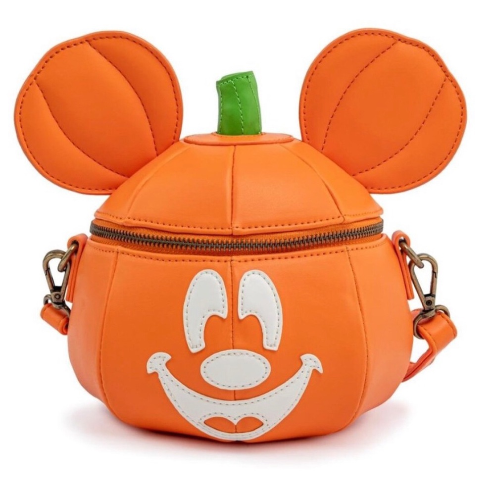 Loungefly Disney Mickey-O-Lantern Crossbody Pumpkin Crossbody Bag - Picture 4 of 7